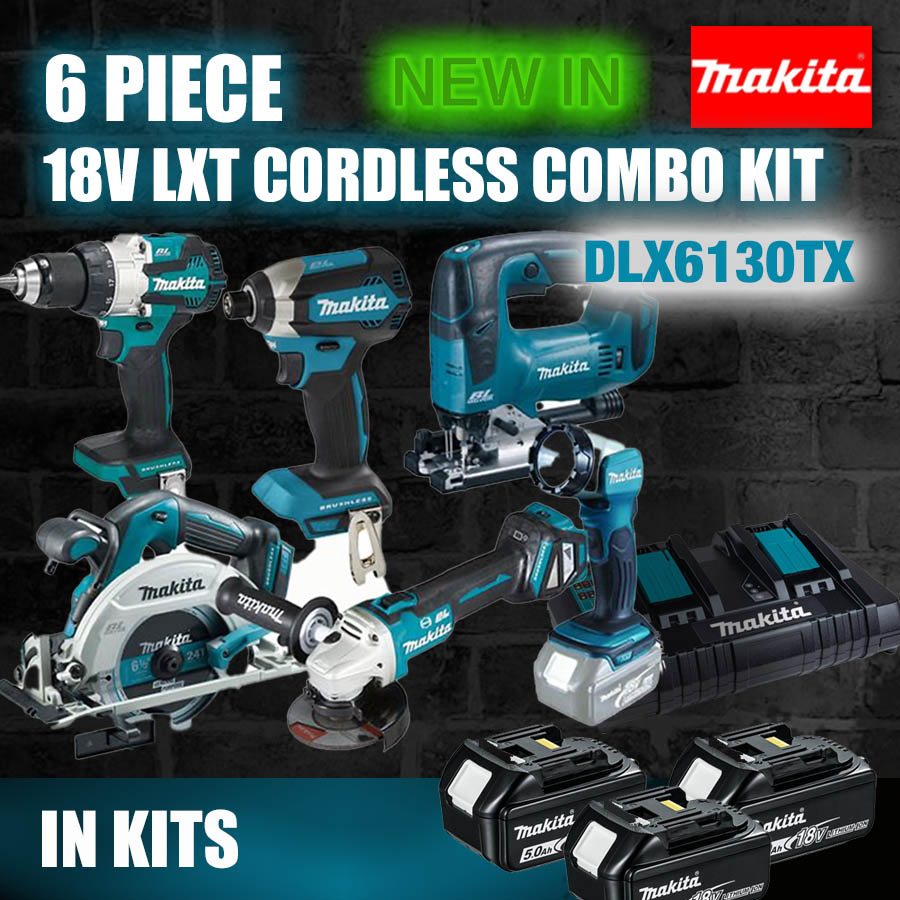 DLX6130TX1 - 18v LXT Cordless Combo Kit - 3x5Ah - 6pc